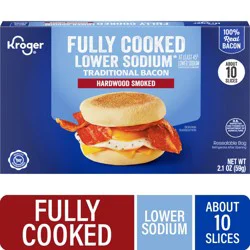 Kroger Lower Sodium Fully Cooked Bacon