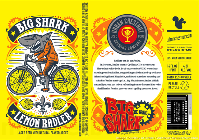 slide 1 of 1, Urban Chestnut Brewing Company Big Shark Lemon Radler, 16 fl oz