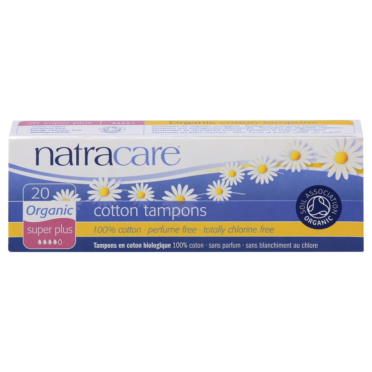 slide 1 of 1, Natracare Organic Cotton Super Plus Tampons, 20 ct