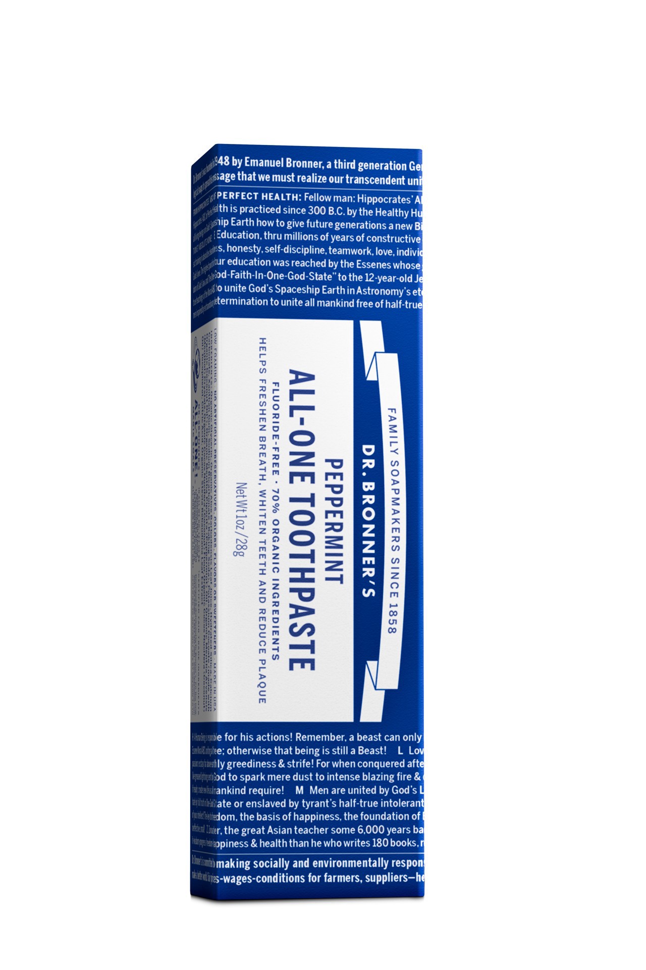 slide 1 of 5, Dr. Bronner's Toothpaste Peppermint Travel, 1 oz