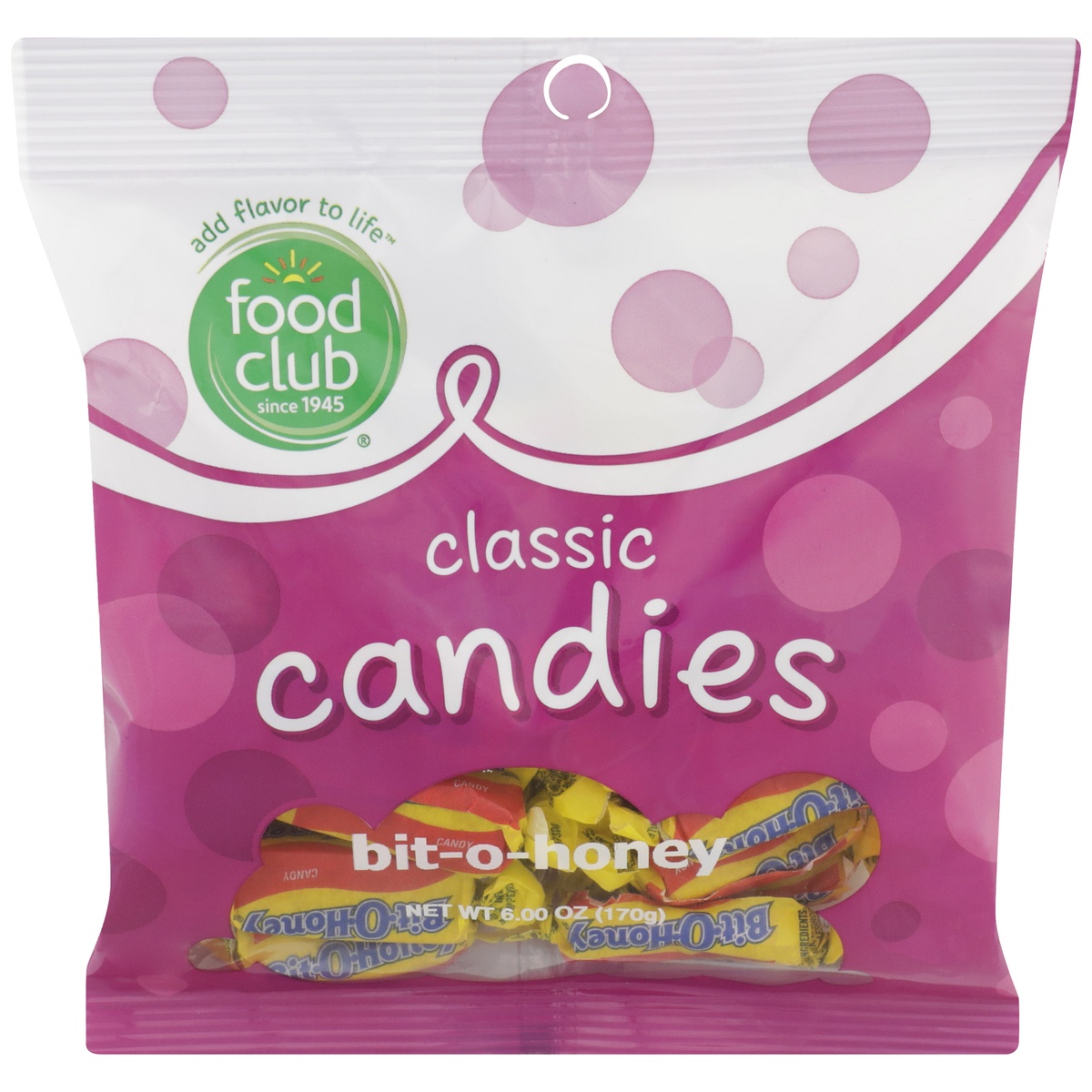 slide 1 of 1, Food Club Bit-o-honey Classic Candies, 6 oz