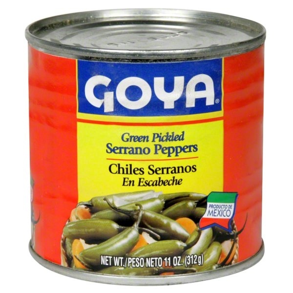 slide 1 of 1, Goya Serrano Peppers, 11 oz