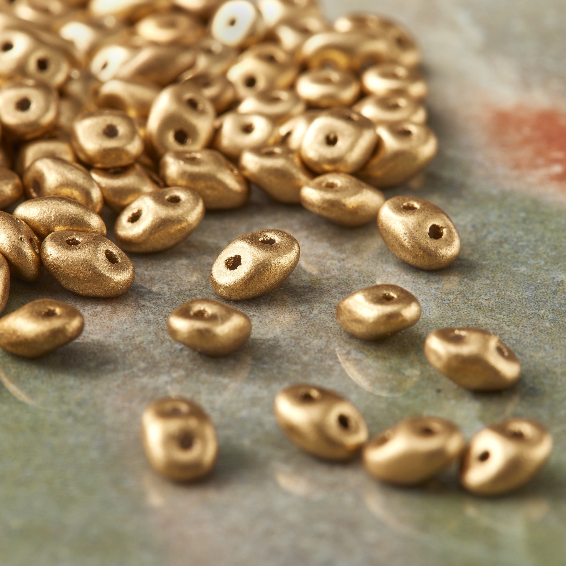 slide 2 of 3, Superduo Two-Hole Czech Glass Beads, 2.5mm x 5mm