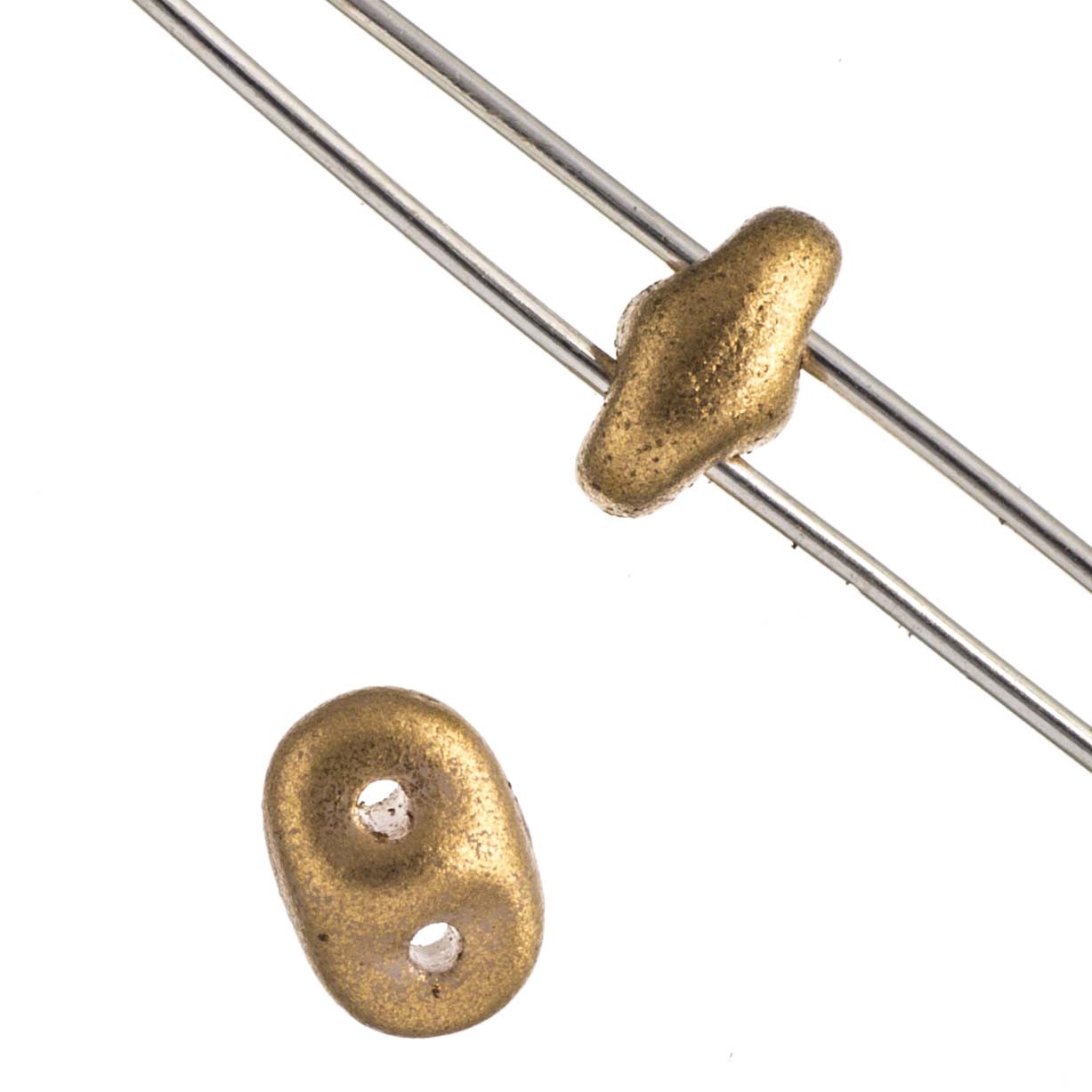 slide 3 of 3, Superduo Two-Hole Czech Glass Beads, 2.5mm x 5mm