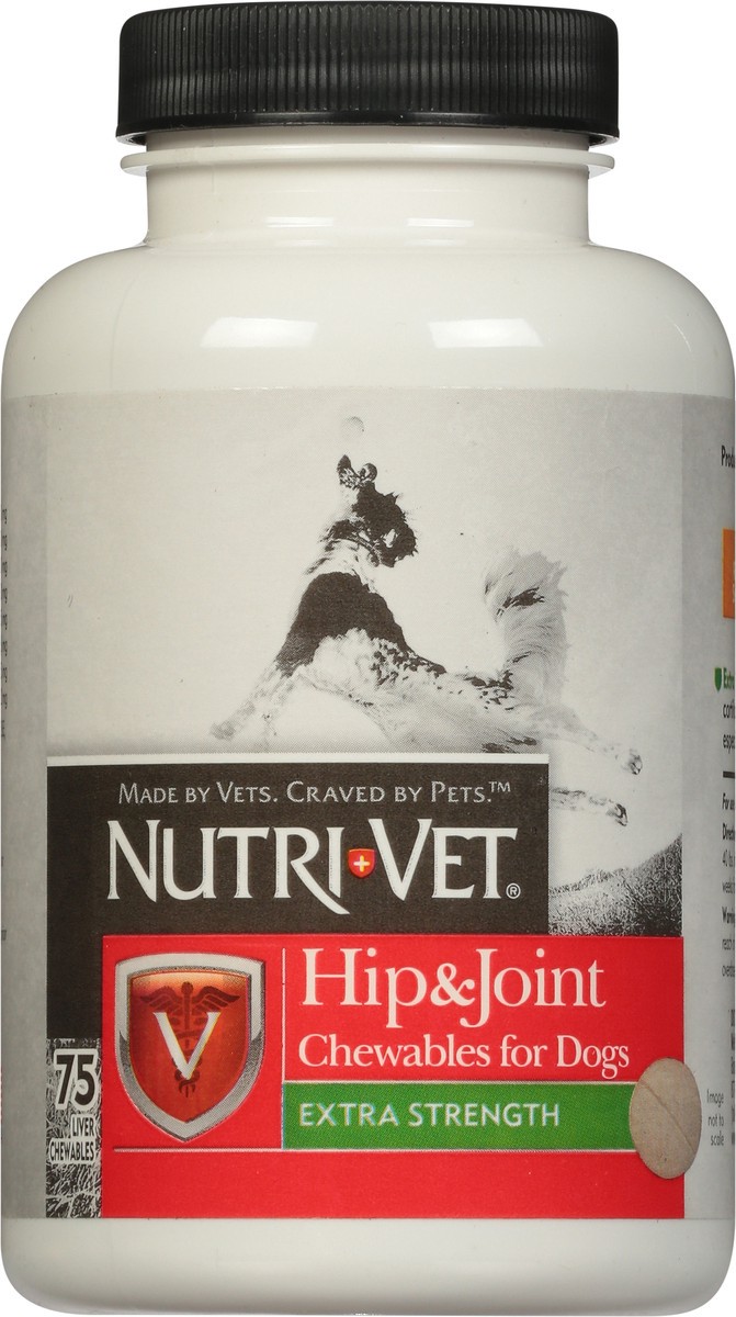 slide 2 of 10, Nutri-Vet Extra Strength Liver Chewables Hip & Joint 75 ea, 75 ct