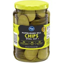 Kroger Hamburger Dill Oval Cut Pickle Chips