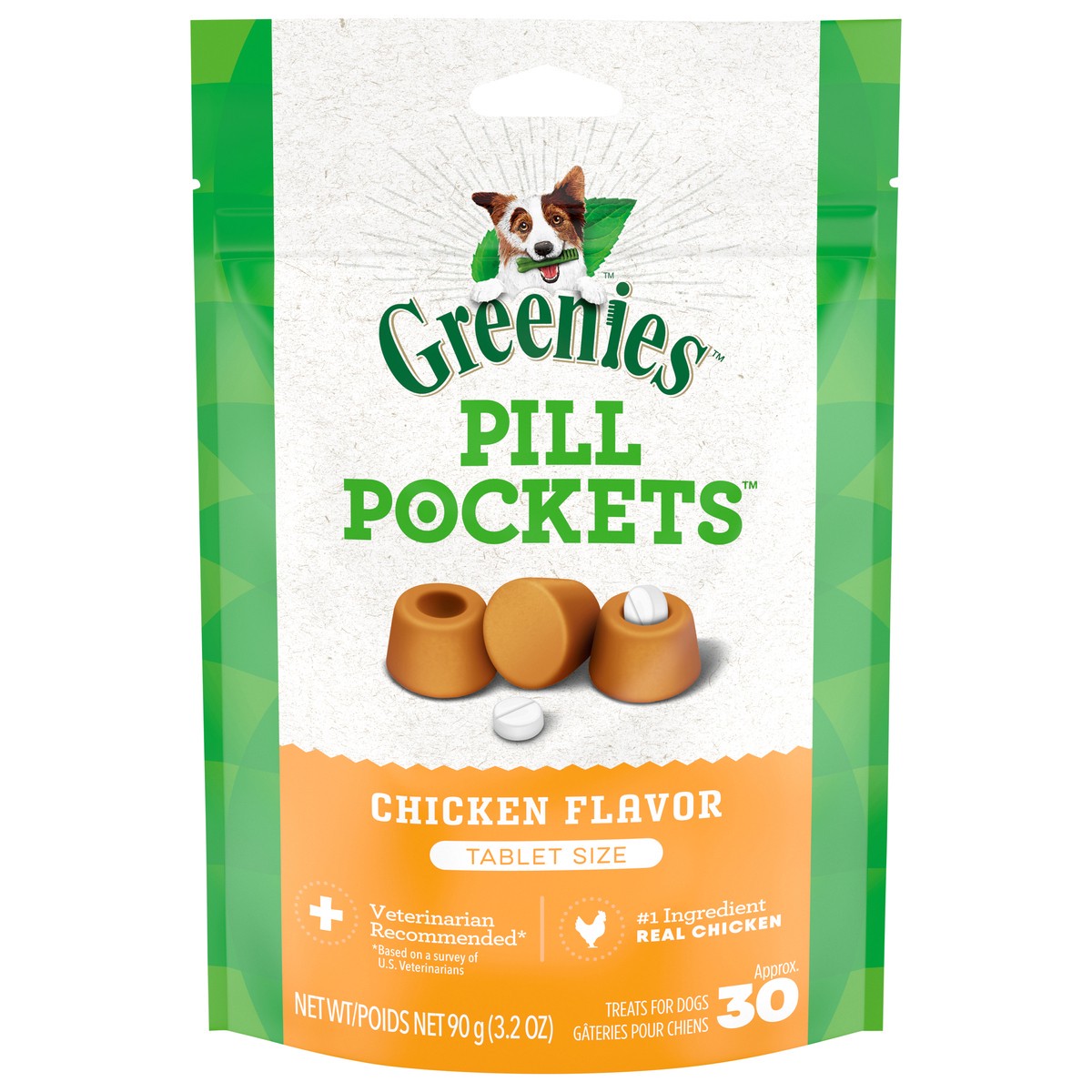 slide 1 of 14, Greenies Pill Pockets Chicken Flavor Treats for Dogs Tablet Size 3.2 oz, 3.2 oz