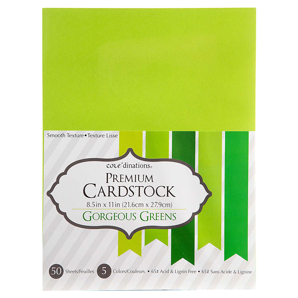 slide 1 of 1, Darice Cardstock Value Pack Gorgeous Greens 8.5x11, 50 ct