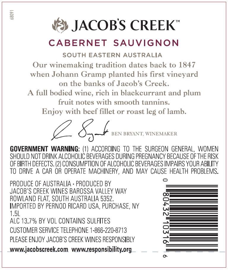slide 3 of 6, Jacob's Creek Jacobs Creek Classic Cabernet Sauvignon 1.5L Bottle, 1.5 l