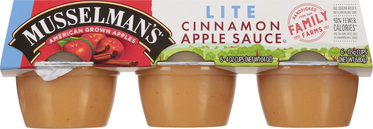 slide 8 of 13, Musselman's Lite Cinnamon Apple Sauce 6 - 4 oz., 6 ct