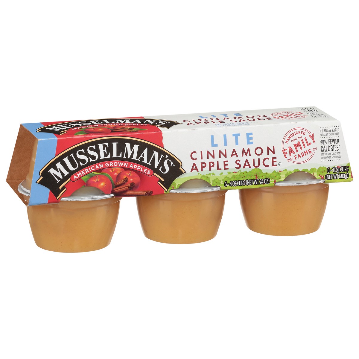 slide 13 of 13, Musselman's Lite Cinnamon Apple Sauce 6 - 4 oz., 6 ct