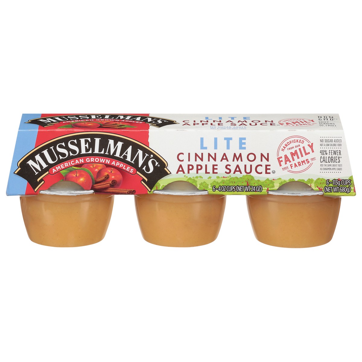 slide 1 of 13, Musselman's Lite Cinnamon Apple Sauce 6 - 4 oz., 6 ct