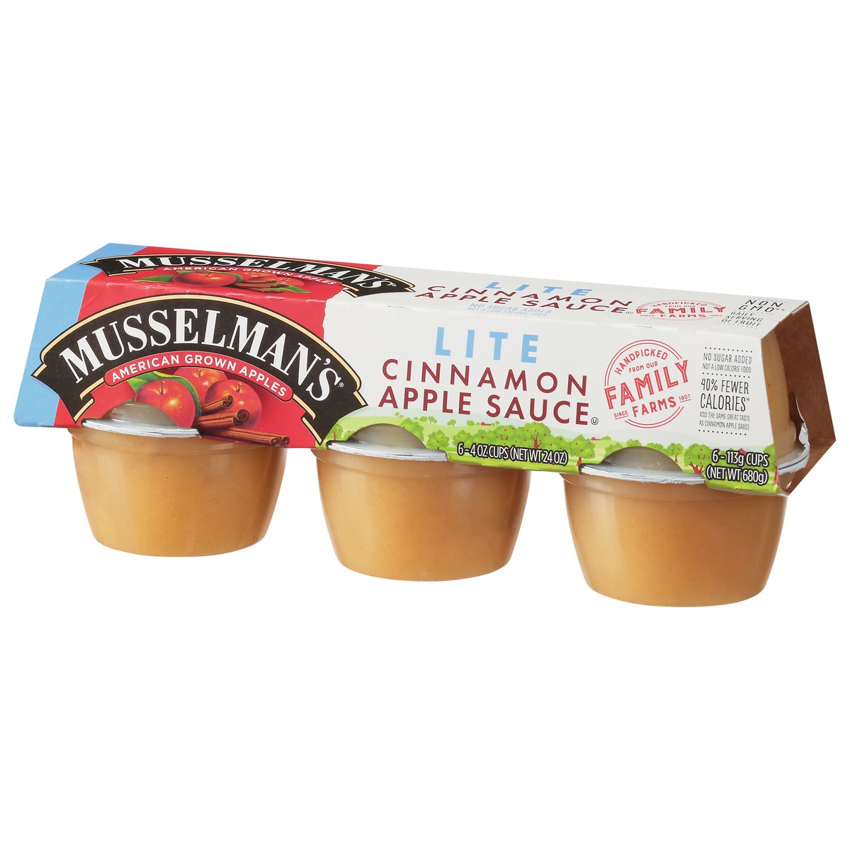 slide 12 of 13, Musselman's Lite Cinnamon Apple Sauce 6 - 4 oz., 6 ct