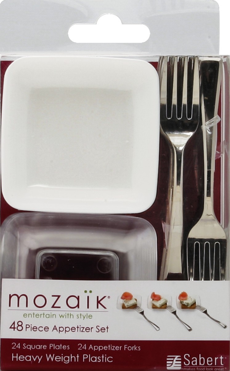 slide 3 of 4, Mozaik Appetizer Set, Heavy Weight Plastic, 1 ct