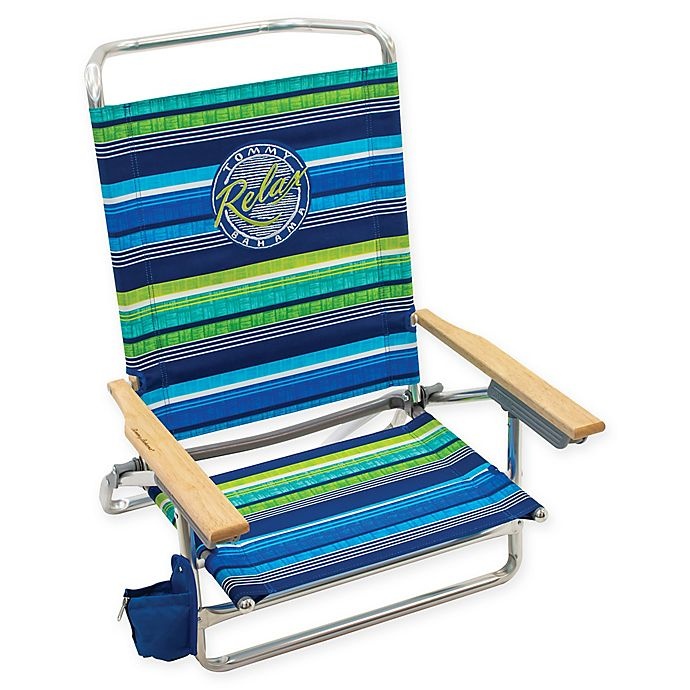 slide 1 of 4, Tommy Bahama 5-Position Striped Beach Chair, 1 ct