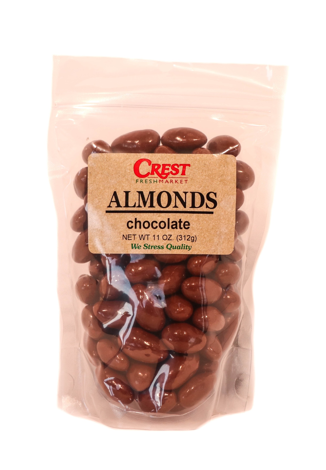 slide 1 of 1, Crest Nut Almond Chocolate Bag, 11 oz