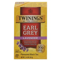 Twinings Early Grey Lavender Black Tea 20 Tea Bags- 20 ct; 1.41 oz