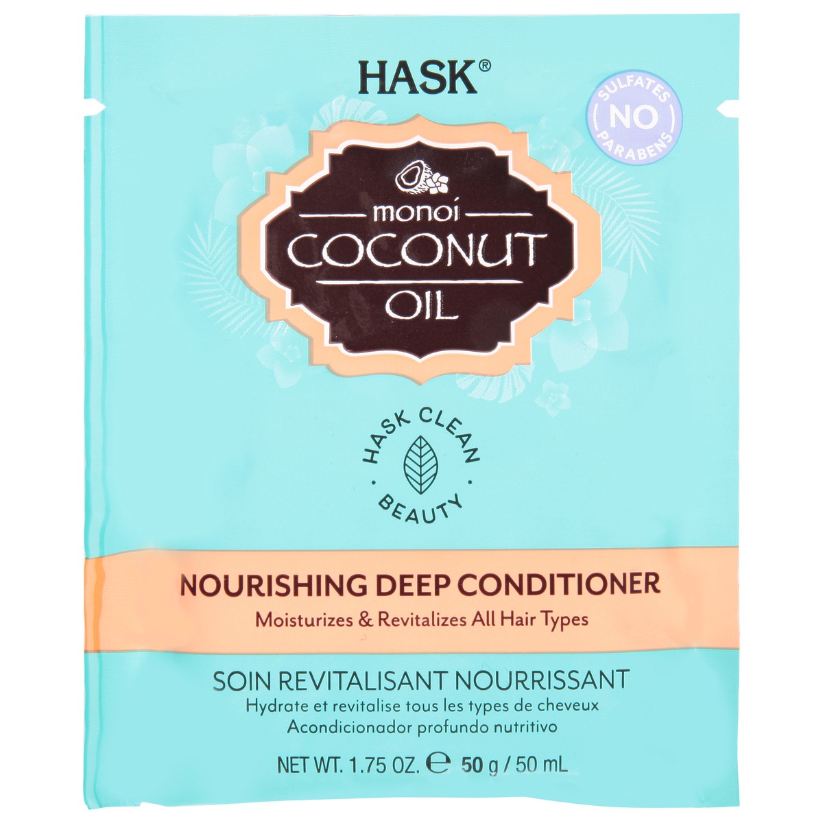slide 1 of 9, Hask Monoi Coconut Oil Nourishing Deep Conditioner 1.75 oz, 1.75 oz
