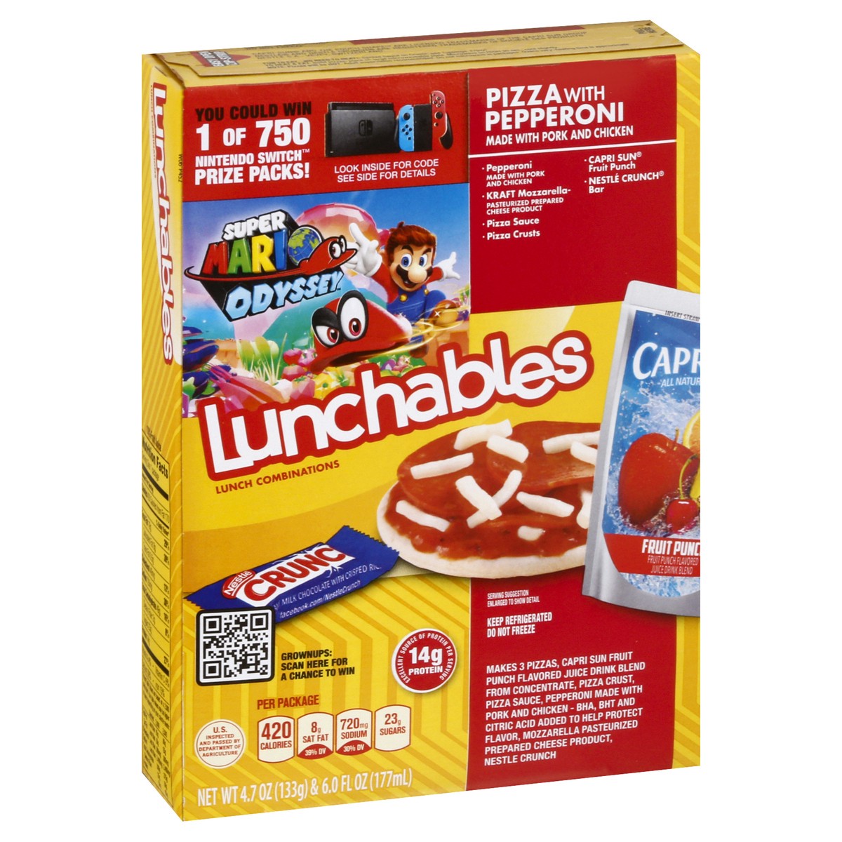slide 6 of 8, Lunchables Oscar Mayer Lunchables Pizza with Pepperoni - 10.7oz, 10.7 oz