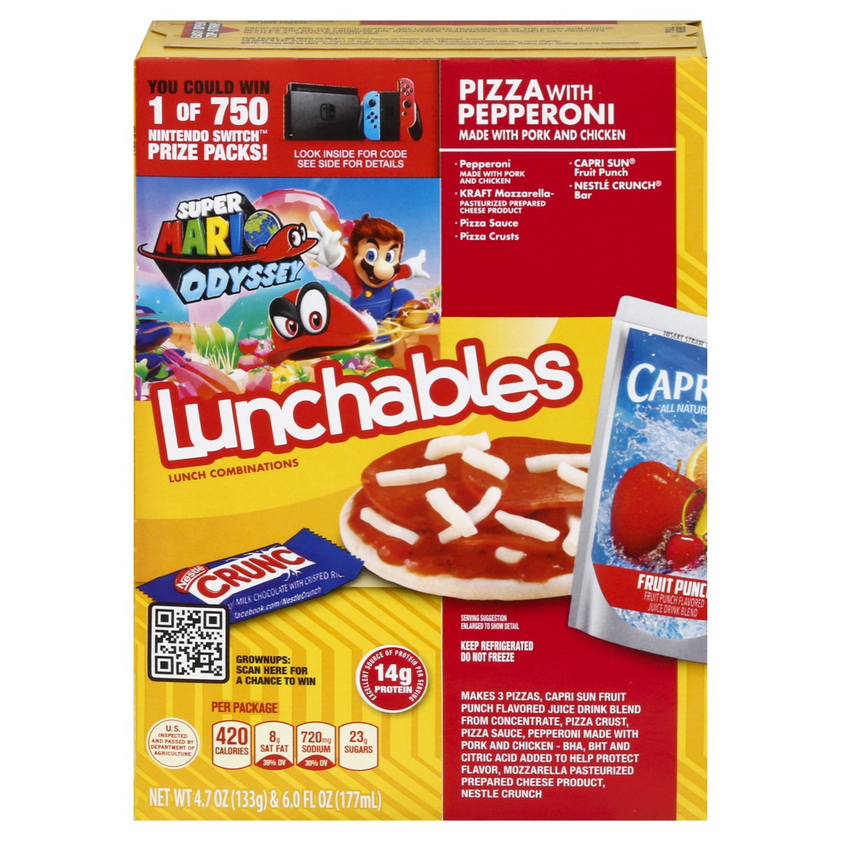slide 1 of 8, Lunchables Oscar Mayer Lunchables Pizza with Pepperoni - 10.7oz, 10.7 oz