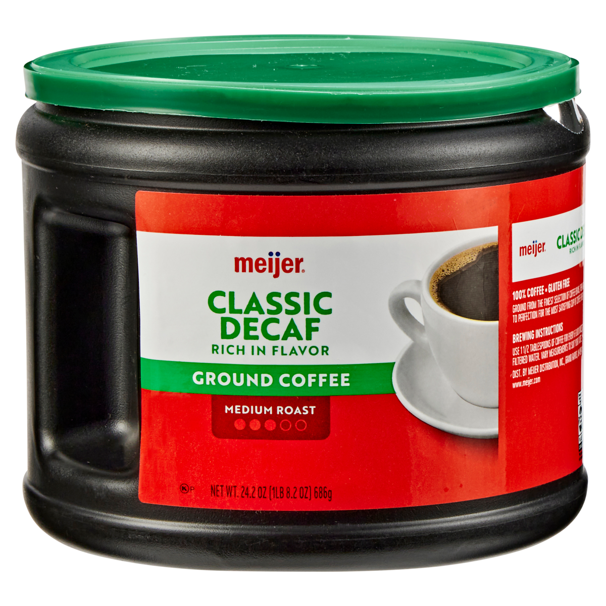 slide 1 of 2, Meijer Decaf Ground Coffee - 24.2 oz, 24.2 oz