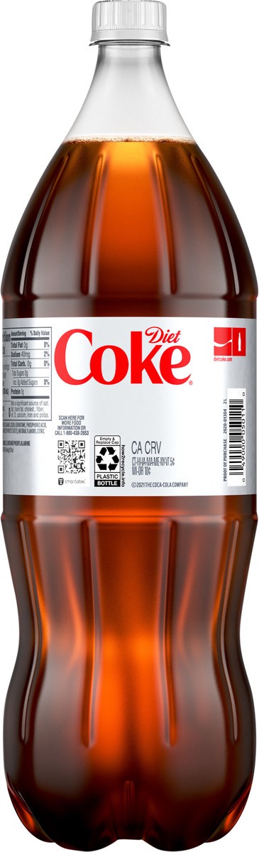 slide 4 of 7, Diet Coke Bottle, 2 Liters, 67.6 fl oz