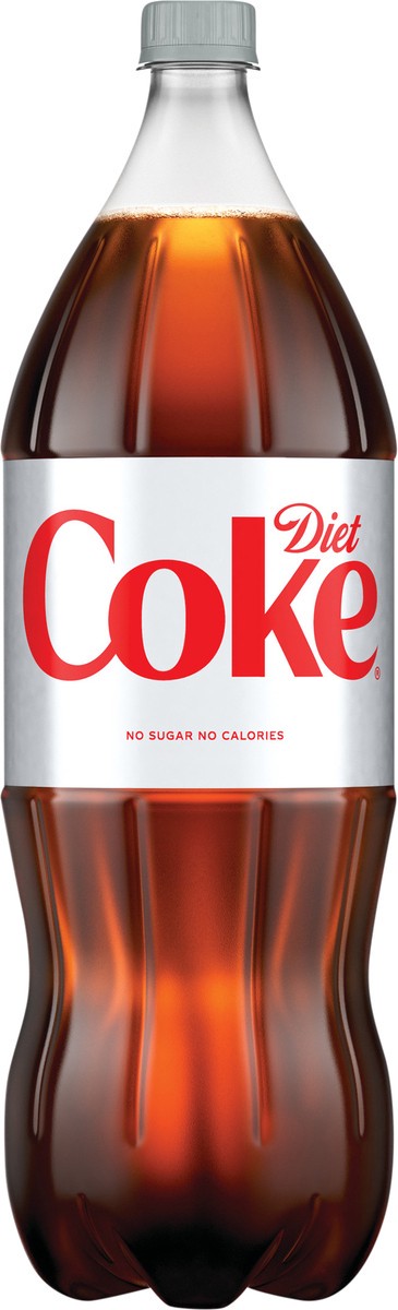 slide 3 of 7, Diet Coke Bottle, 2 Liters, 67.6 fl oz
