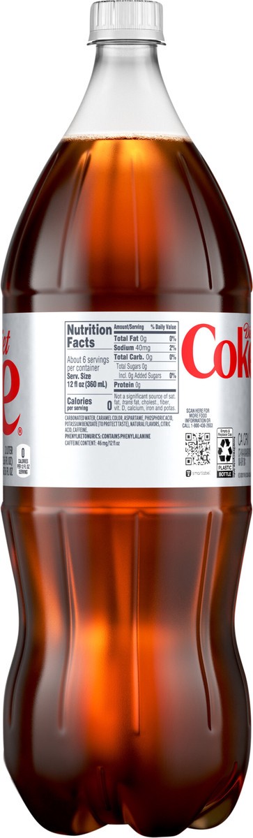 slide 6 of 7, Diet Coke Bottle, 2 Liters, 67.6 fl oz