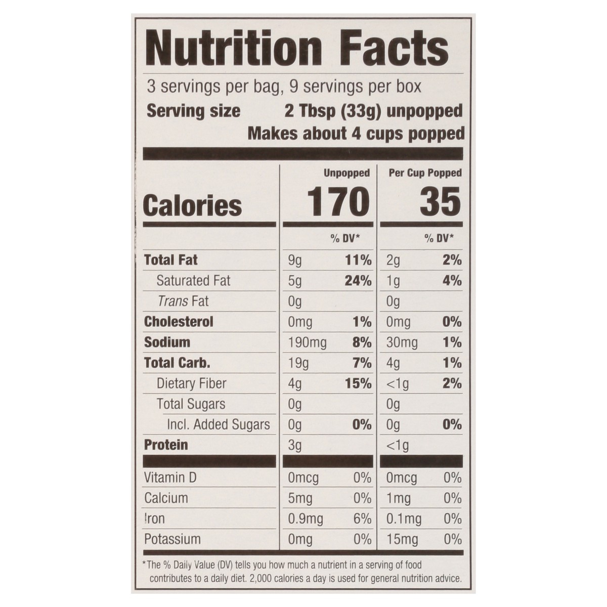 slide 14 of 15, Cadia Microwave Organic Lightly Salted Popcorn 3 - 3.3 Oz Bags, 3 ct