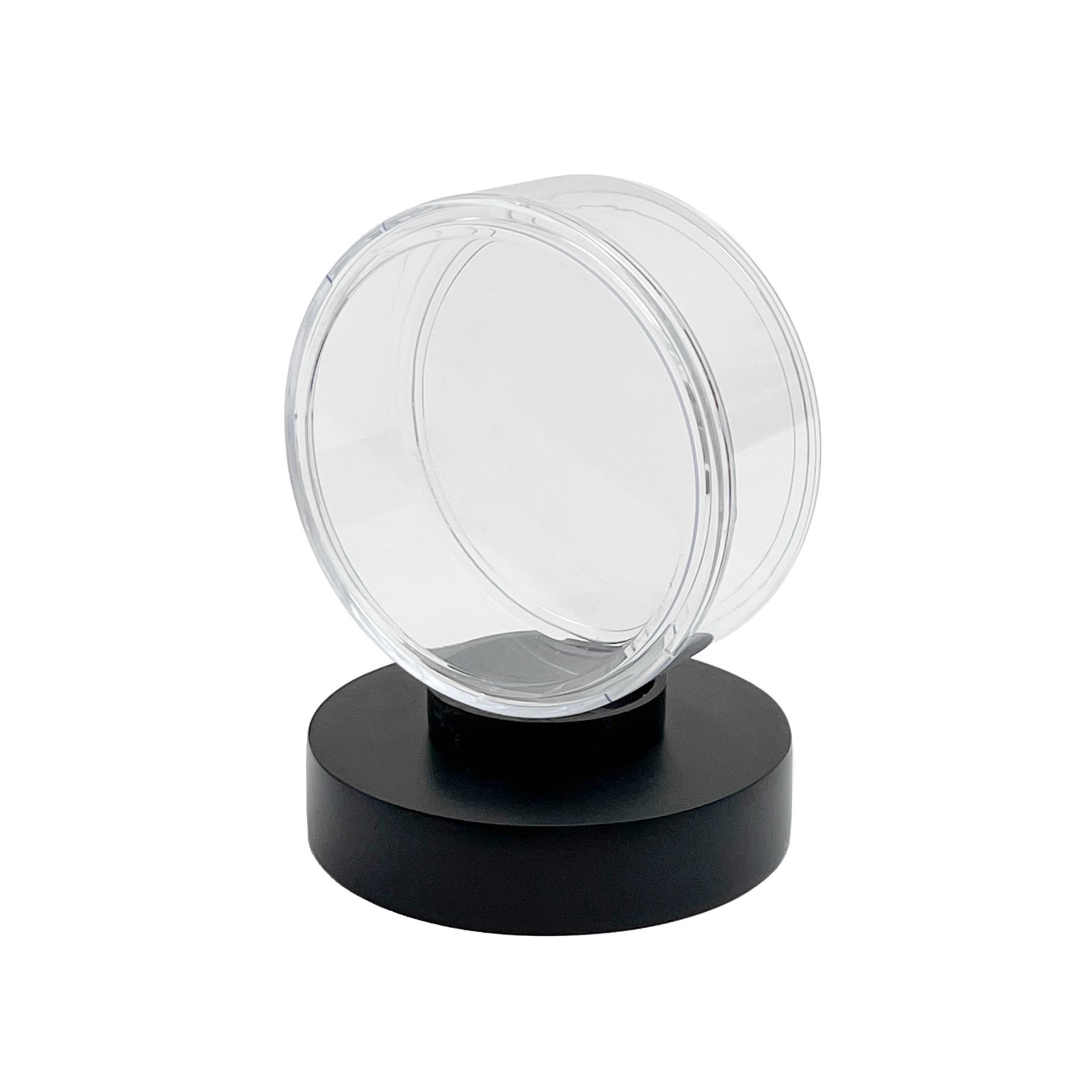 slide 3 of 5, Clear Hockey Puck Display Case By Studio Decor, 3.2 in x 3.2 in x 4.3 in