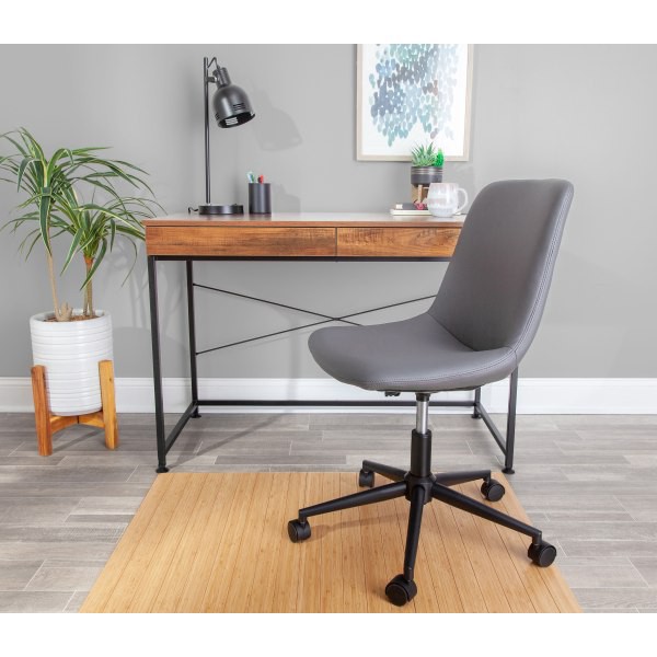 slide 4 of 7, Realspace Bamboo Chair Mat, 42'' X 48'', Natural, 42 in