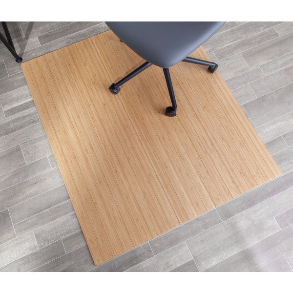 slide 7 of 7, Realspace Bamboo Chair Mat, 42'' X 48'', Natural, 42 in