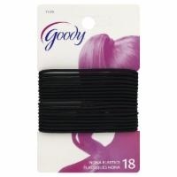 slide 1 of 1, Goody Elastic Large Thin Black Hair Bands, 18 ct