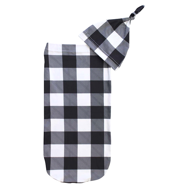 slide 1 of 4, Itzy Ritzy Buffalo Check Swaddle Cocoon and Hat Set, 2 ct