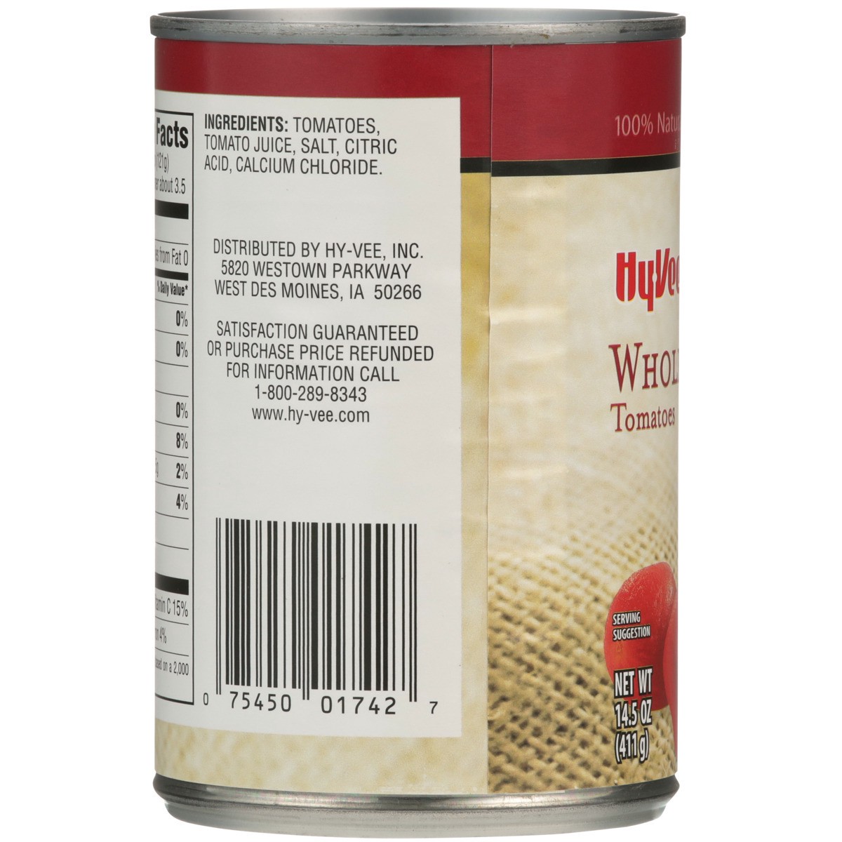 slide 4 of 8, Hy-vee Whole Peeled Tomatoes - 14.5 oz, 14.5 oz