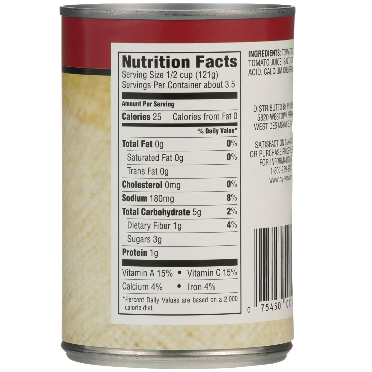 slide 3 of 8, Hy-vee Whole Peeled Tomatoes - 14.5 oz, 14.5 oz