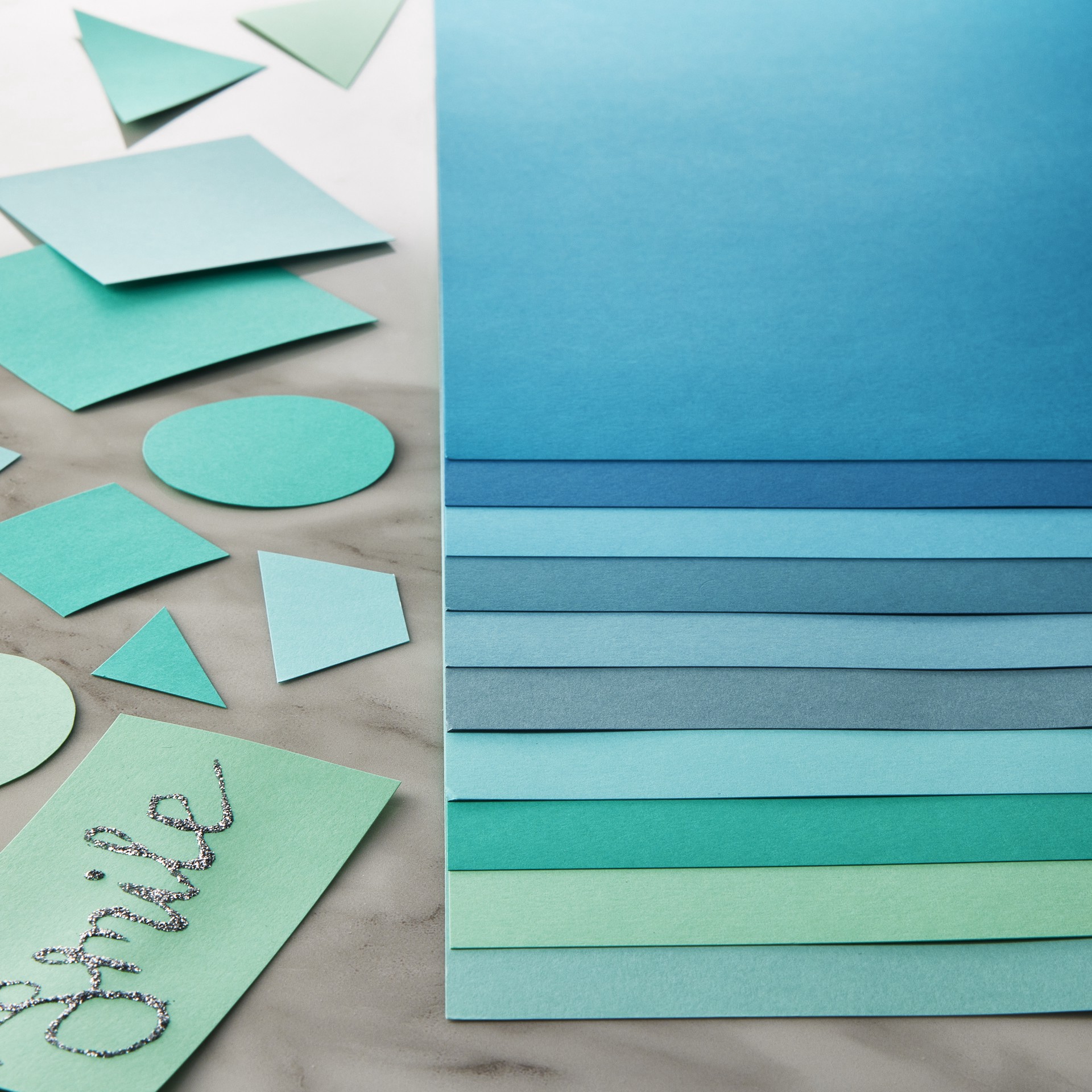 slide 2 of 3, Teal Palette 12" X 12" Cardstock Paper By Recollections, 100 Sheets, 12 in x 12 in