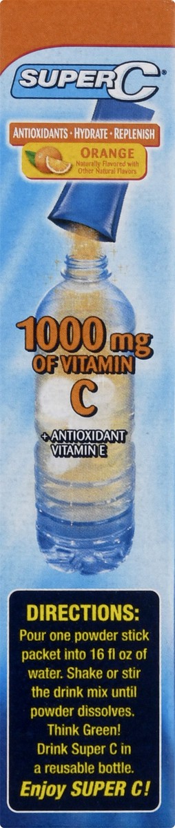 slide 4 of 9, Super C 1000 mg of Vitamin C Orange Drink Mix - 8 ct, 8 ct