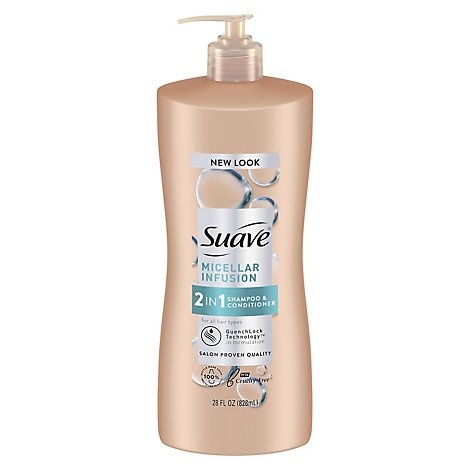 slide 1 of 1, Suave Shampoo 2N1 Micellar Infusion, 28 oz
