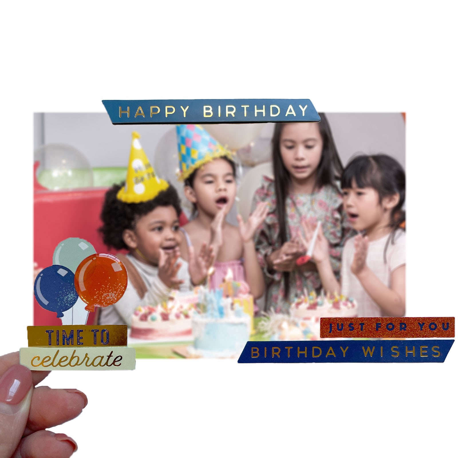 slide 2 of 4, Time To Celebrate Birthday Dimensional Stickers By Recollections, 3.875 in x 6.875 in
