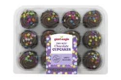 Giant Eagle Two-Bite Cupcakes, Chocolate