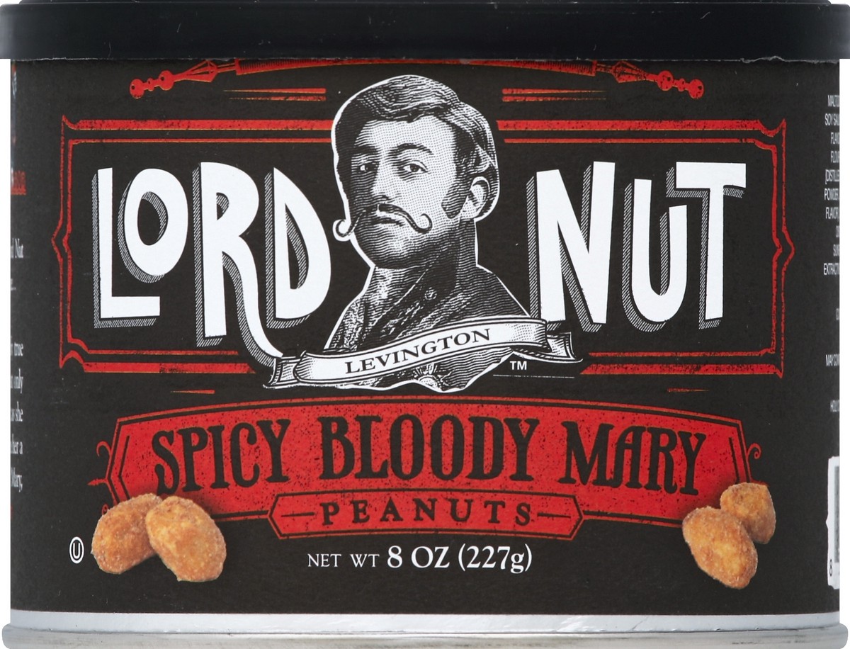 slide 2 of 2, Lord Nut Levington Rebel Mary Spicy Bloody Mary Peanuts, 8 oz