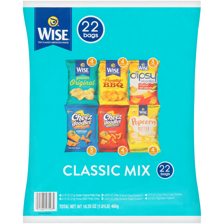 slide 1 of 6, Wise Classic Mix Variety Pack, 22 ct