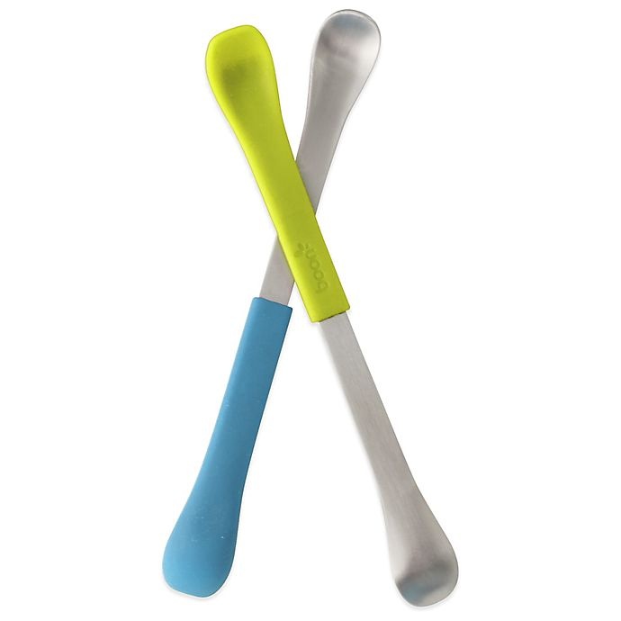 slide 1 of 2, Boon SWAP 2-Pack 2-in-1 Feeding Spoons - Blue/Green, 1 ct