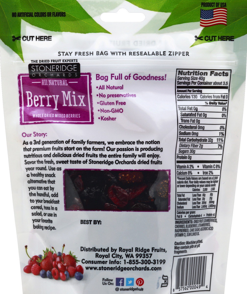 slide 6 of 7, Stoneridge Orchards Whole Dried Berry Mix, 5 oz