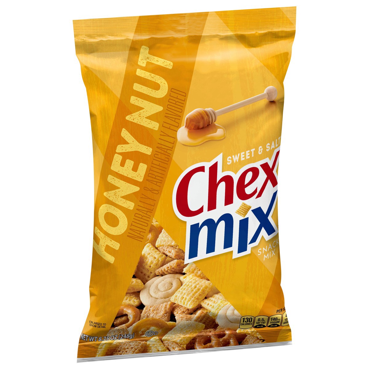 slide 5 of 9, Chex Mix Snack Party Mix, Honey Nut, Sweet Salty Pub Mix Snack Bag, 8.75 oz, 8.75 oz