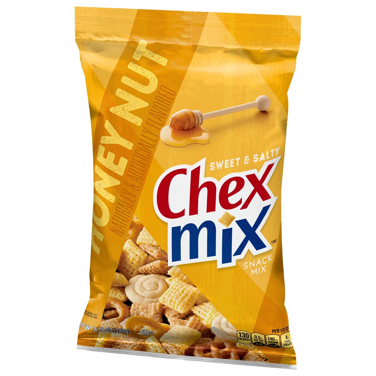 slide 8 of 9, Chex Mix Snack Party Mix, Honey Nut, Sweet Salty Pub Mix Snack Bag, 8.75 oz, 8.75 oz