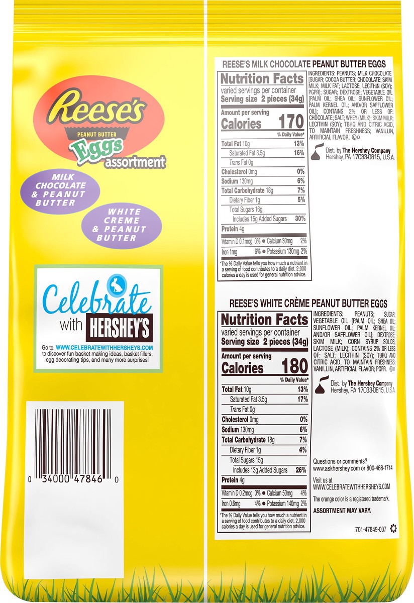 slide 4 of 4, Reese's Assortment Milk Chocolate/White Creme Peanut Butter Eggs 33.6 oz, 33.6 oz