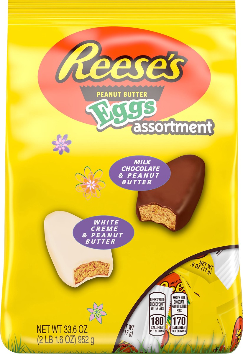 slide 2 of 4, Reese's Assortment Milk Chocolate/White Creme Peanut Butter Eggs 33.6 oz, 33.6 oz