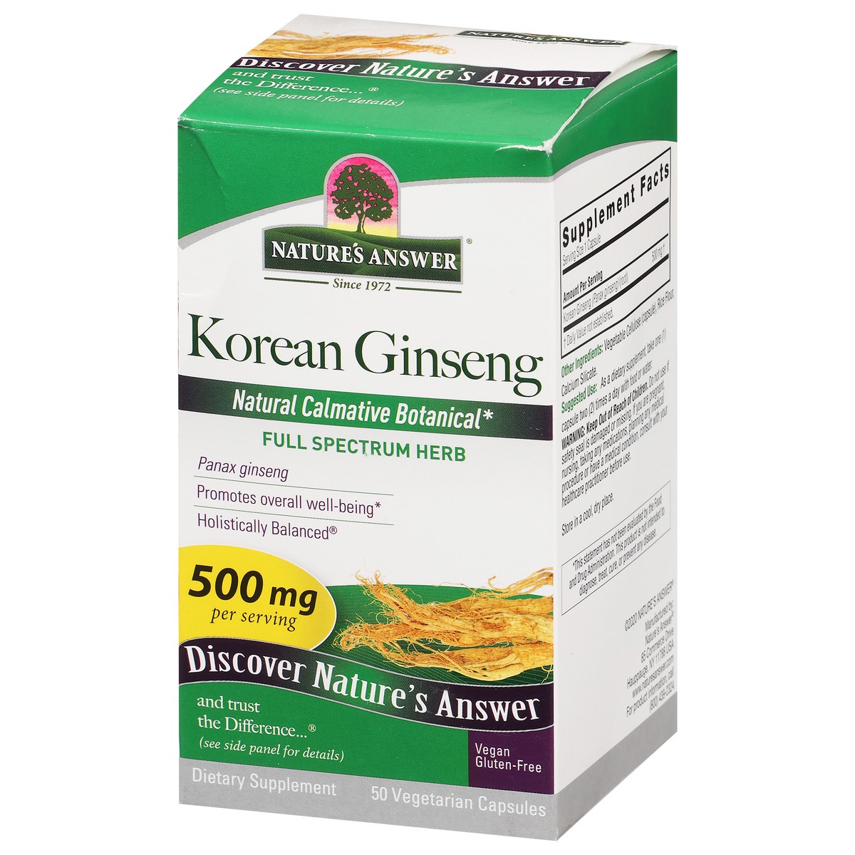 slide 4 of 9, Nature's Answer Natures Answers Korean Herb Ginseng, 50 ct